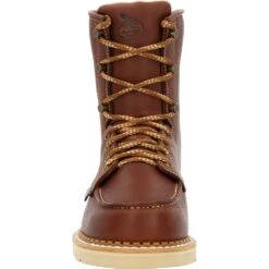 'Georgia Boot' Men's 8" Wedge Moc Toe EH Soft Toe - Brown 12 'Georgia Boot' Men's 8" Wedge Moc Toe EH Soft Toe - Brown -Carhartt || Under Armour || The North Face Shop GB00480 front 1024x1024@2x