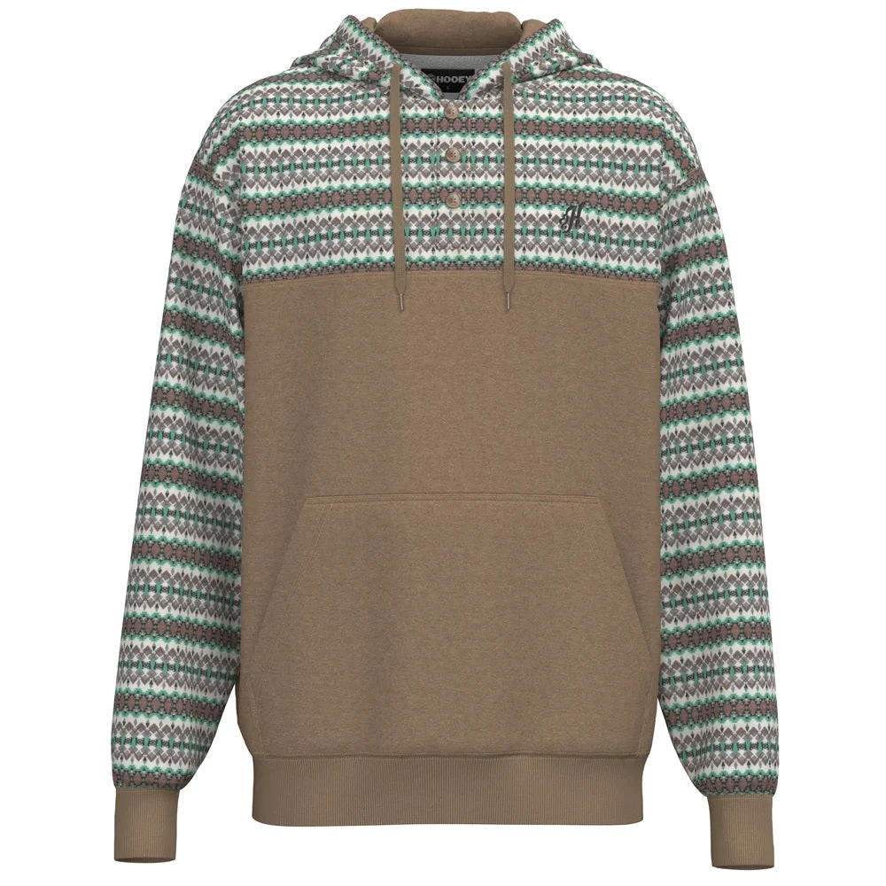 'Hooey' Men's "Jimmy" Striped Hoody - Brown / Cream 3 'Hooey' Men's "Jimmy" Striped Hoody - Brown / Cream
