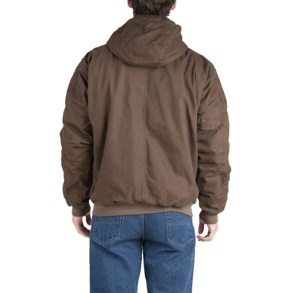 'Berne' Men's Highland Washed Hooded Jacket - Bark 4 'Berne' Men's Highland Washed Hooded Jacket - Bark - Image 2