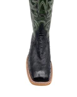 'Anderson Bean' Men's 13" HorsePower Top Hand Full Quill Ostrich - Black / Emerald Explosion -Carhartt || Under Armour || The North Face Shop HP80044 1024x1024@2x