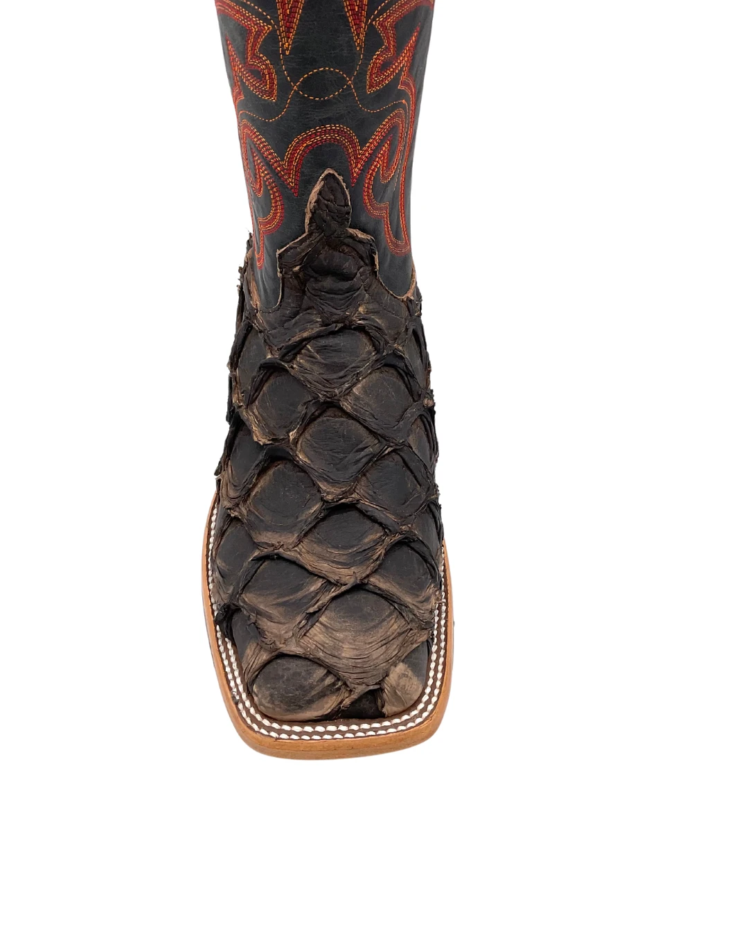 'Anderson Bean' Men's 13" HorsePower Top Hand Big Bass Square Toe - Pirarucu / Royal Blue Mad Dog 4 'Anderson Bean' Men's 13" HorsePower Top Hand Big Bass Square Toe - Pirarucu / Royal Blue Mad Dog - Image 2