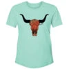'Hooey' Women's Floral Skull Crew Neck Short Sleeve Tee - Turquoise -Carhartt || Under Armour || The North Face Shop HT1632TQ 600x 5dc03205 1f2d 4de4 be0c 70bdb96763cc 1024x1024@2x