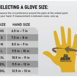 'Bear Knuckles' Double Wedge™ Heavy Duty Cowhide Driver Glove - Yellow -Carhartt || Under Armour || The North Face Shop Hand chart D351 D451 D357 D409 D373 D395484 600x600 1024x1024@2x