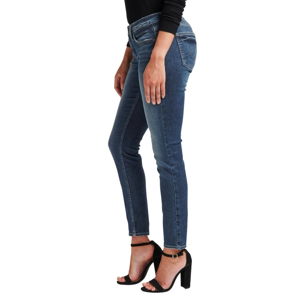 'Silver Jeans' Women's Curvy Mid Rise Skinny - Indigo 5 'Silver Jeans' Women's Curvy Mid Rise Skinny - Indigo - Image 3