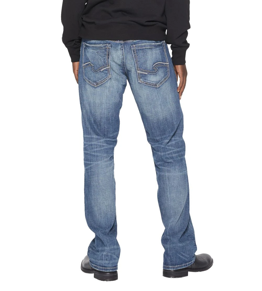 'Silver Jeans' Men's Gordie Loose Fit Straight Leg - Medium Indigo 4 'Silver Jeans' Men's Gordie Loose Fit Straight Leg - Medium Indigo - Image 2