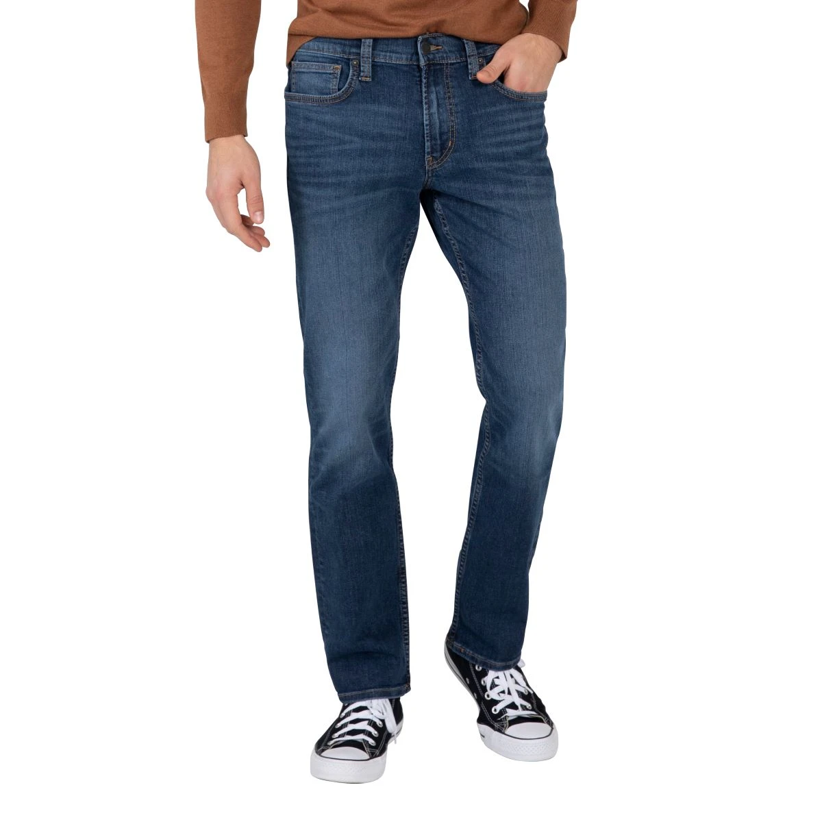 'Silver' Men's Slim Fit Tapered Leg - Medium Wash Indigo 3 'Silver' Men's Slim Fit Tapered Leg - Medium Wash Indigo