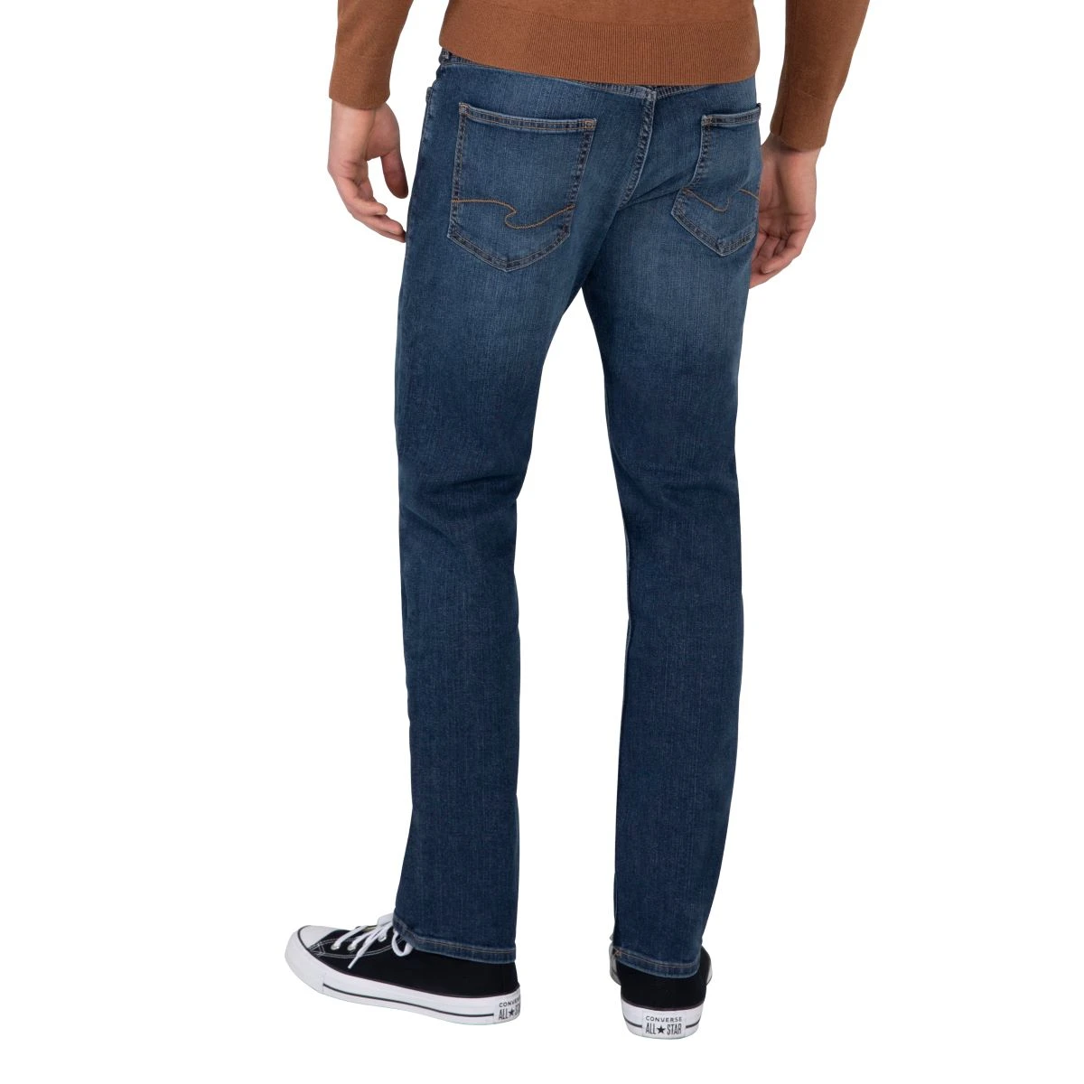 'Silver' Men's Slim Fit Tapered Leg - Medium Wash Indigo 4 'Silver' Men's Slim Fit Tapered Leg - Medium Wash Indigo - Image 2