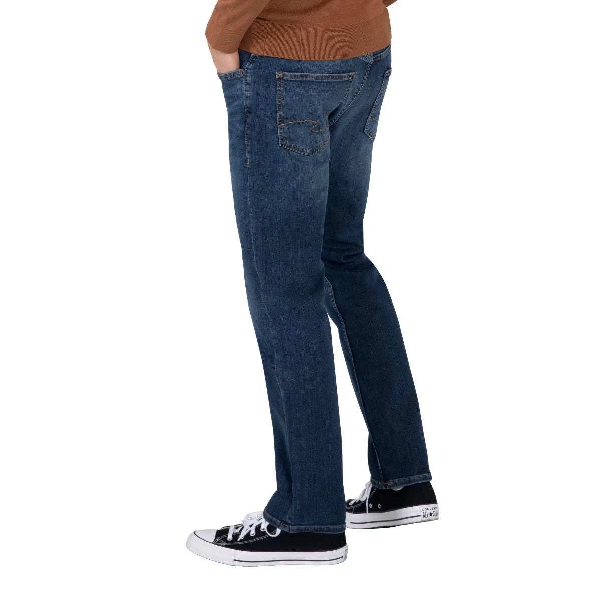 'Silver' Men's Slim Fit Tapered Leg - Medium Wash Indigo 5 'Silver' Men's Slim Fit Tapered Leg - Medium Wash Indigo - Image 3