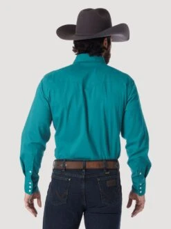 'Wrangler' Men's Advanced Comfort Cowboy Cut Snap Front - Turquoise -Carhartt || Under Armour || The North Face Shop MACW02G BB01 RGFF PRD 1024x1024@2x