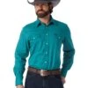 'Wrangler' Men's Advanced Comfort Cowboy Cut Snap Front - Turquoise -Carhartt || Under Armour || The North Face Shop MACW02G BF01 RWFF PRD 1024x1024@2x