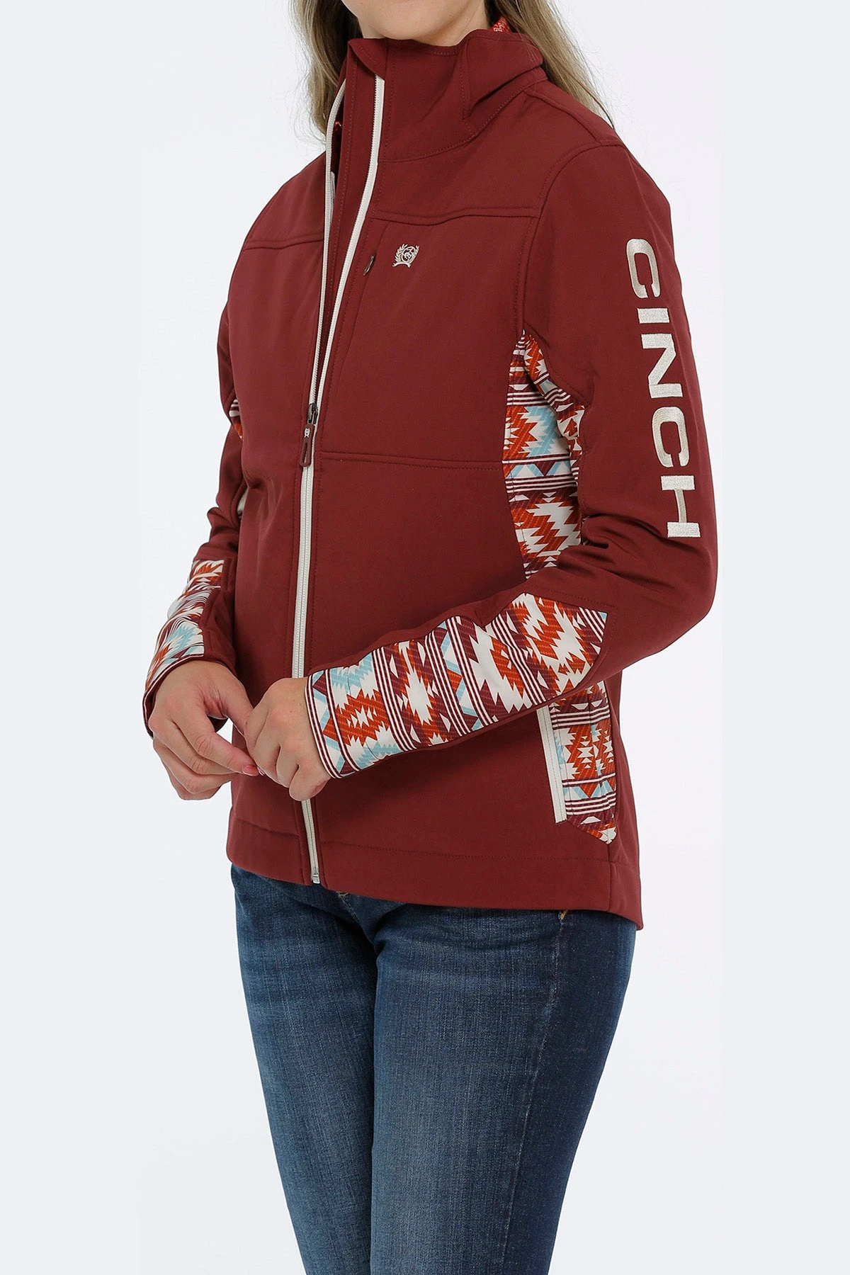 'Cinch' Women's Concealed Carry Bonded Jacket - Burgundy 6 'Cinch' Women's Concealed Carry Bonded Jacket - Burgundy - Image 4