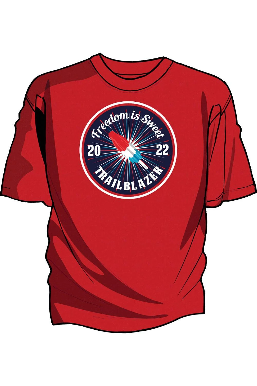 'Cinch' Men's Trailblazer Patriot Popsicle Tee - Strawberry 3 'Cinch' Men's Trailblazer Patriot Popsicle Tee - Strawberry