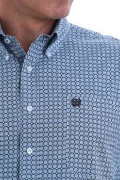 'Cinch' Men's Western Dot Print Button Down - Blue / White 7 'Cinch' Men's Western Dot Print Button Down - Blue / White -Carhartt || Under Armour || The North Face Shop MTW1105090 4 1024x1024@2x