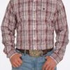 'Cinch' Men's Plaid Long Sleeve Button Down - White / Red -Carhartt || Under Armour || The North Face Shop MTW1105391 1 1024x1024@2x