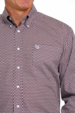 'Cinch' Men's Geo Print Classic Fit Button Down - Purple -Carhartt || Under Armour || The North Face Shop MTW1105482 4 1024x1024@2x