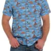 'Cinch' Men's Cowboy Print Classic Fit Camp Shirt - Blue -Carhartt || Under Armour || The North Face Shop MTW1401024 1024x1024@2x