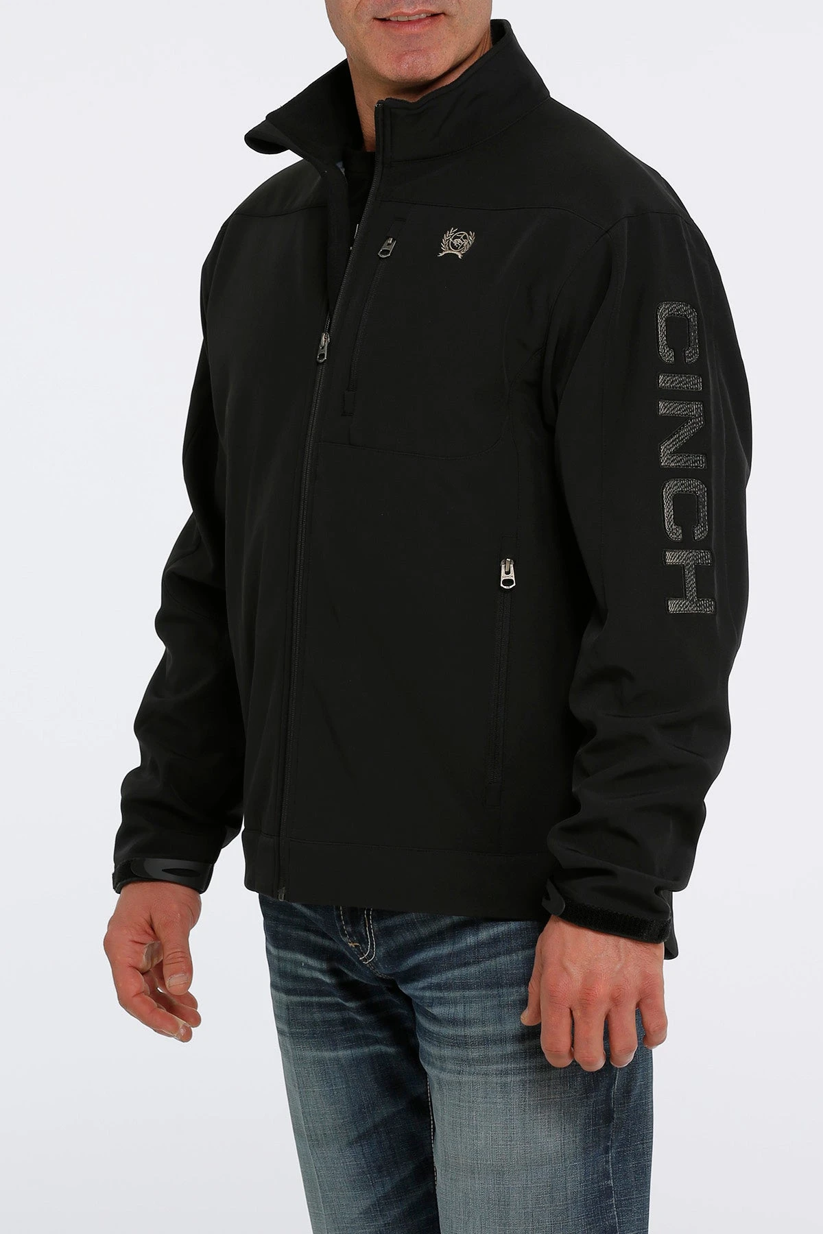 'Cinch' Men's Lined Bonded Jacket - Black 4 'Cinch' Men's Lined Bonded Jacket - Black - Image 2