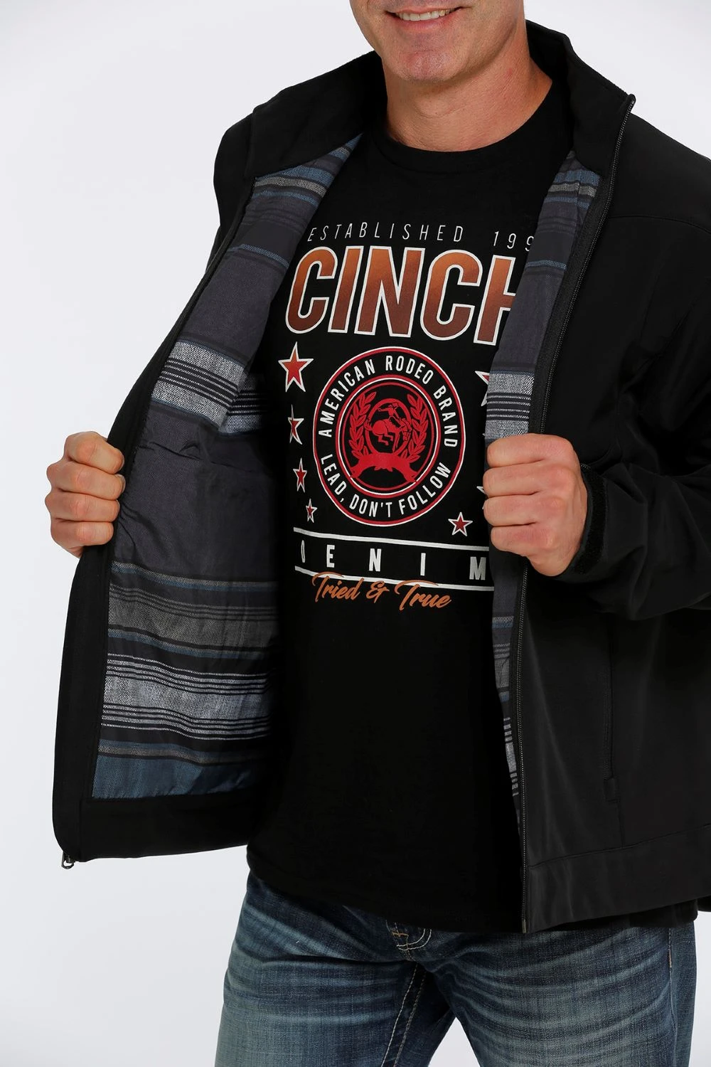 'Cinch' Men's Lined Bonded Jacket - Black 3 'Cinch' Men's Lined Bonded Jacket - Black