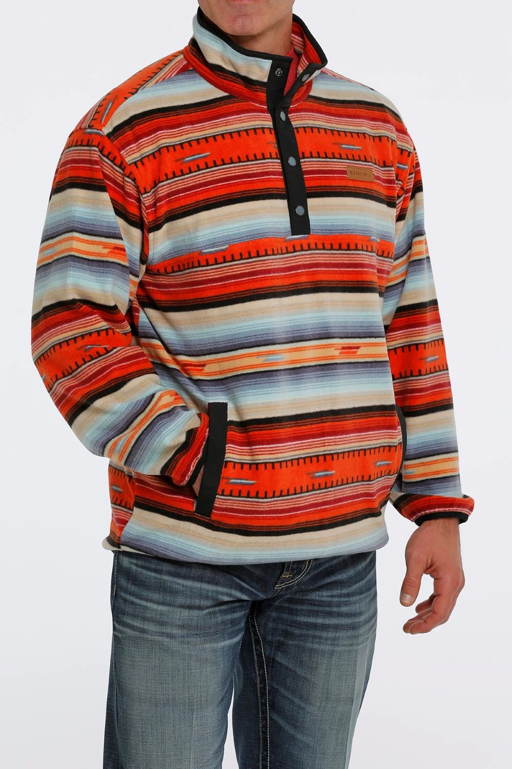 'Cinch' Men's Polar Fleece Pullover - Multi 3 'Cinch' Men's Polar Fleece Pullover - Multi