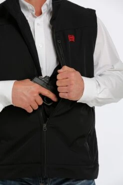 'Cinch' Men's Concealed Carry Bonded Vest - Black