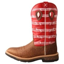 'Twisted X' Men's 12" Western Work Square Toe - Distressed Saddle / Ruby Red -Carhartt || Under Armour || The North Face Shop MXB0008 LT 4800x4800 dbb7cdd8 07a2 4a73 8bce 4667d672a281 1024x1024@2x