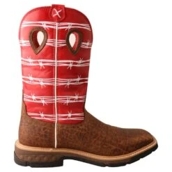 'Twisted X' Men's 12" Western Work Square Toe - Distressed Saddle / Ruby Red -Carhartt || Under Armour || The North Face Shop MXB0008 RT 4800x4800 7f5b7696 ad70 4c16 8bf6 4cf29c4d1139 1024x1024@2x