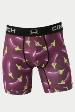 'Cinch' Men's 6" Eggplant Boxer Brief - Purple