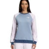 'The North Face' Women's Color Block Crew Sweatshirt - Lavender Fog / Folk Blue