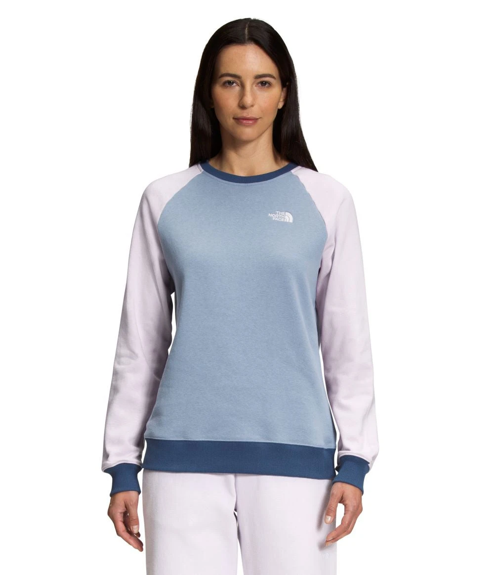 'The North Face' Women's Color Block Crew Sweatshirt - Lavender Fog / Folk Blue 3 'The North Face' Women's Color Block Crew Sweatshirt - Lavender Fog / Folk Blue