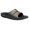 'OOFOS' Women's OOahh Luxe Slide - Latte -Carhartt || Under Armour || The North Face Shop OOahh Luxe 1101 Black Latte 1024x1024@2x