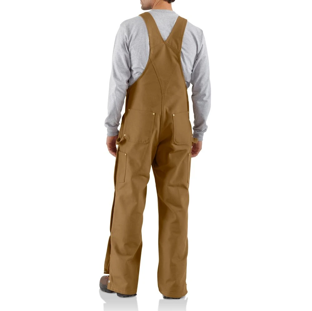 'Carhartt' Men's Unlined Duck Zip To Thigh Bib Overall - Carhartt Brown 4 'Carhartt' Men's Unlined Duck Zip To Thigh Bib Overall - Carhartt Brown - Image 2