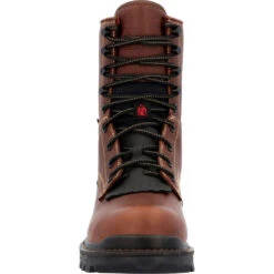 'Rocky' Men's 9" Ram Horn Logger EH WP Comp Toe - Brown -Carhartt || Under Armour || The North Face Shop RKK0397 front 1024x1024@2x