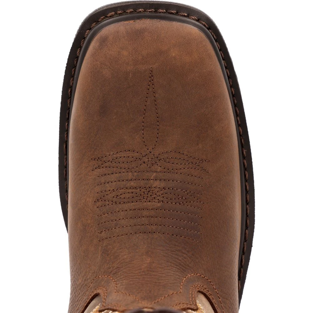 'Rocky' Men's 11" Ram's Horn EH Western Square Toe - Western Dark Brown 4 'Rocky' Men's 11" Ram's Horn EH Western Square Toe - Western Dark Brown - Image 2