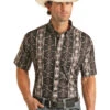 'Panhandle Slim' Men's Aztec Print Button Short Sleeve - Black -Carhartt || Under Armour || The North Face Shop RRMS1DRZ7H 1024x1024@2x