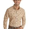 'Rock & Roll Denim' Men's Paisley Vintage Button Down - Tan / Brown -Carhartt || Under Armour || The North Face Shop RRMSODR0QA 1024x1024@2x