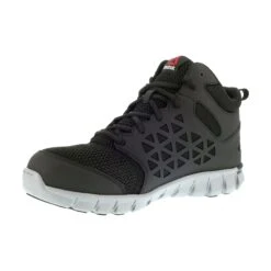 'Reebok' Men's Mid Sublite Cushion ESD Alloy Toe - Black / Gray -Carhartt || Under Armour || The North Face Shop Reebok RB4141 RB411 SUBLITE CUSHION WORK 03 1024x1024@2x