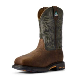 'Ariat' Men's 11" WorkHog MetGuard EH Comp Toe - Ridge Brown -Carhartt || Under Armour || The North Face Shop S16 MNS WORK Couto 10017174 3 4 front 1024x1024@2x