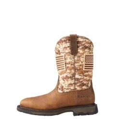 'Ariat' Men's Workhog Patriot EH Soft Toe - Sand Camo / Cream / Tan
