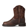 'Ariat' Women's 8" Fatbaby Heritage Tess Western Round Toe - Forest Brown / Jamocha -Carhartt || Under Armour || The North Face Shop S22 WMS WEST 10040264 side 1024x1024@2x