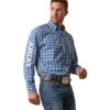 'Ariat' Men's Pro Series Team Samson Classic Fit Button Down - Blue -Carhartt || Under Armour || The North Face Shop S23 MNS WEST 10043794 front 1024x1024@2x