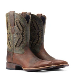'Ariat' Men's 11" Rowder VentTEK 360° Western Square Toe - Rust / Forest Green -Carhartt || Under Armour || The North Face Shop S23 MNS WEST 10044478 pair 1024x1024@2x