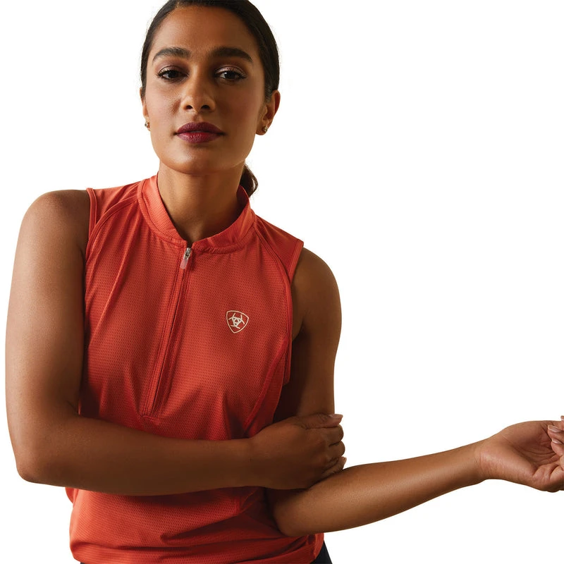 'Ariat' Women's Hailey 1/4 Zip Baselayer - Burnt Sienna 3 'Ariat' Women's Hailey 1/4 Zip Baselayer - Burnt Sienna