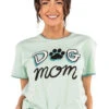 'Lazy One' Women's Dog Mom PJ Tee - Teal