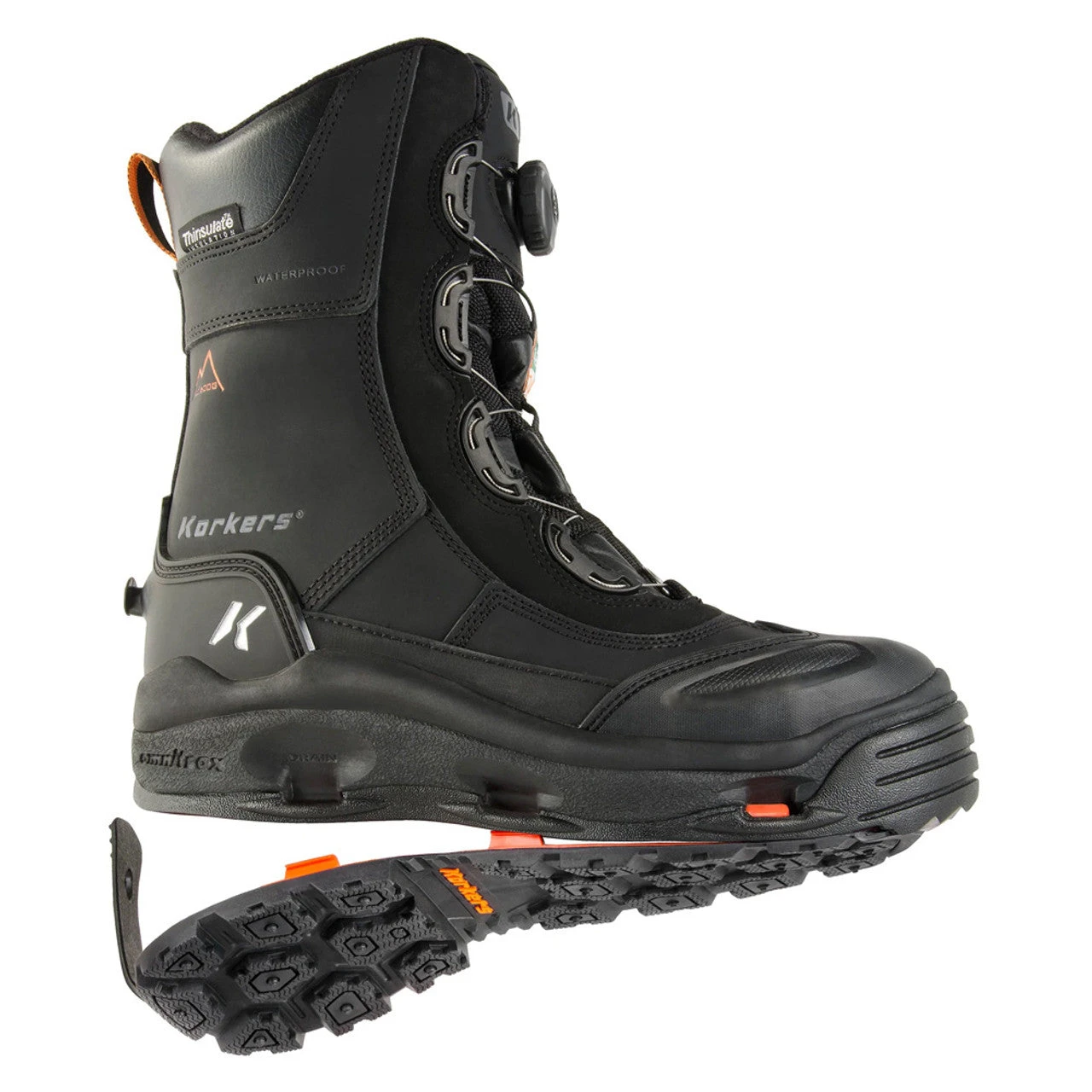 'Korkers' Men's 10" IceJack Pro 600GR WP Comp Toe - Black 3 'Korkers' Men's 10" IceJack Pro 600GR WP Comp Toe - Black