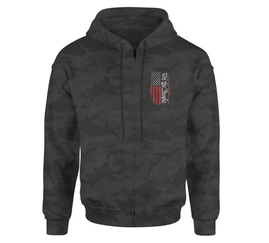 'Howitzer' Men's People Zip Hood - Black Camo 4 'Howitzer' Men's People Zip Hood - Black Camo - Image 2