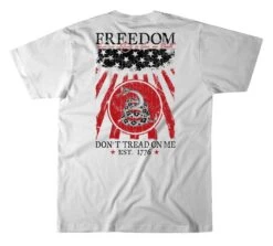 'Howitzer' Men's Snake Flag T-Shirt - White