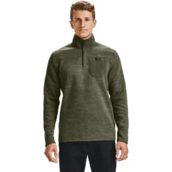 'Under Armour' Men's Specialist Henley 2.0 - Marine OD Green / Black