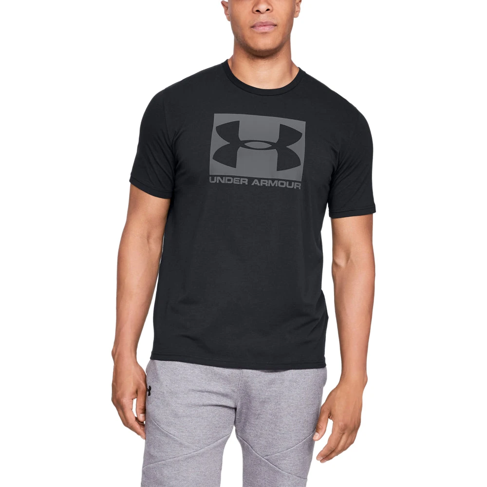 'Under Armour' Men's Boxed Sportstyle T-Shirt - Black / Graphite 3 'Under Armour' Men's Boxed Sportstyle T-Shirt - Black / Graphite
