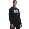 'Under Armour' Women's Rival Fleece Logo Hoodie - Black / White