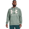'Under Armour' Men's Rival Fleece Big Logo Hoodie - Opal Green / Onyx White